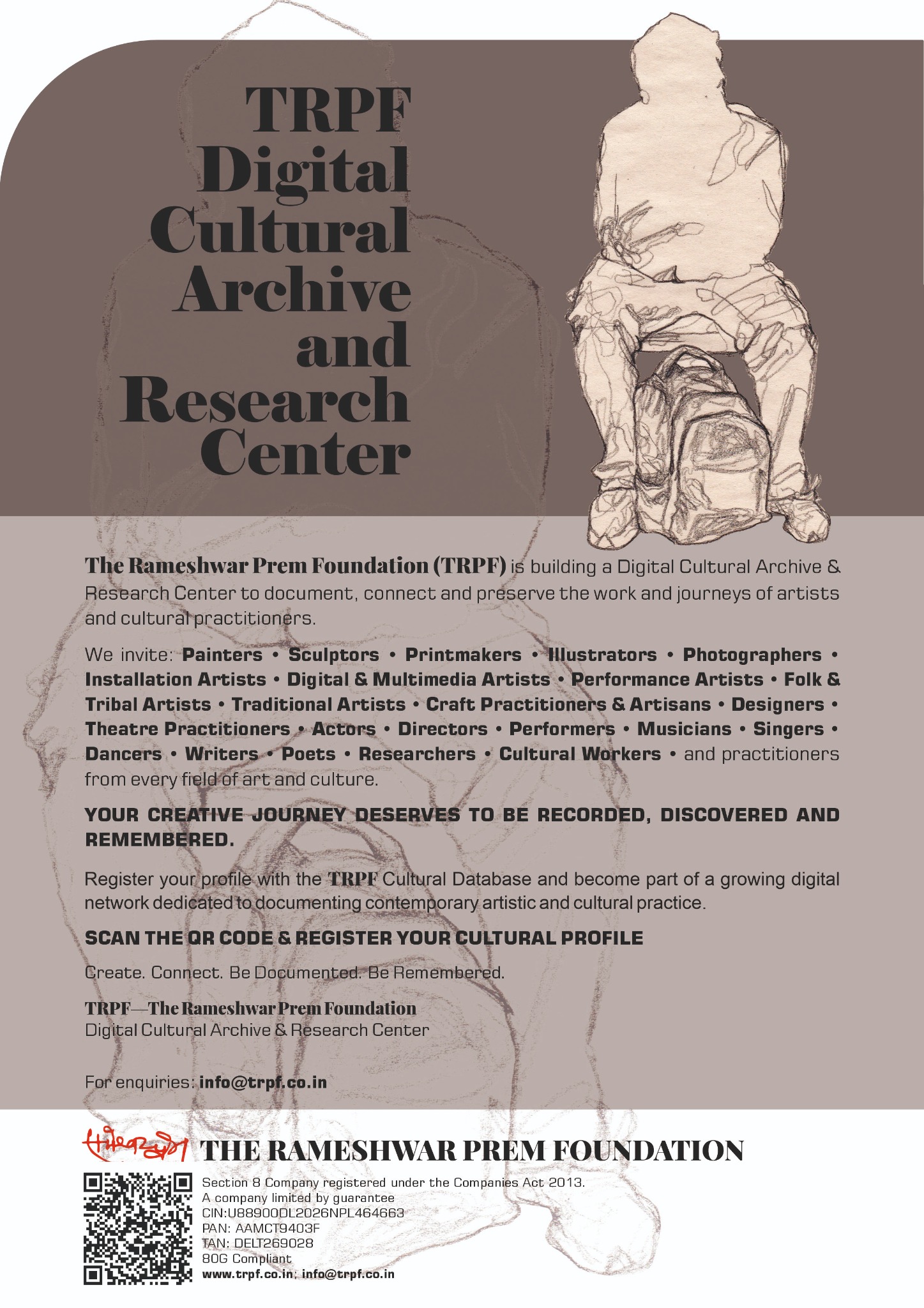 TRPF Digital Cultural Archive and Research Center — Artist Database Registration