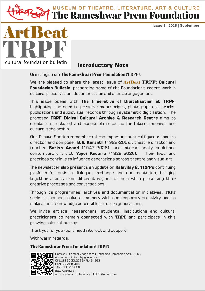 ArtBeat TRPF-The Cultural Foundation Bulletin, September 2026